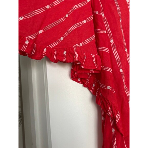 Anthropologie Maeve Aveiro Flutter Sleeve Button Down V Neck Blouse Size Large - Picture 12 of 12